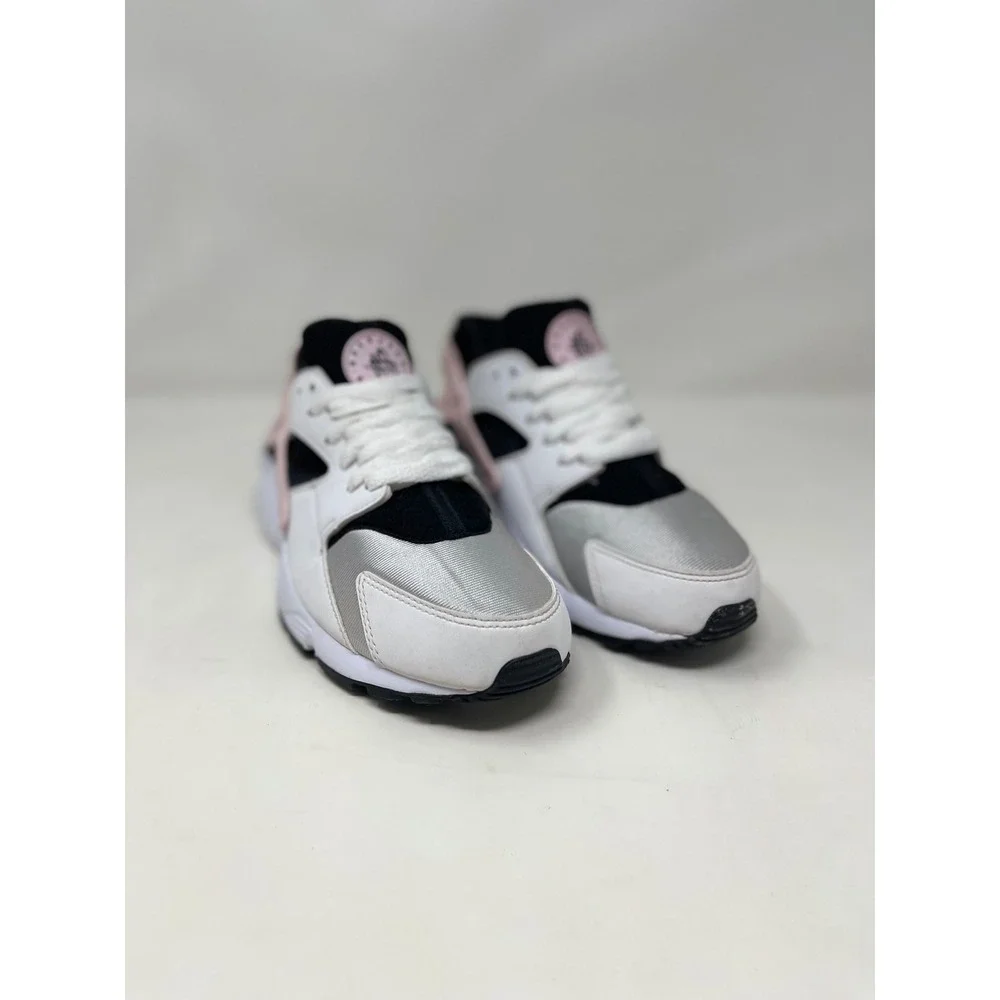 Nike Air Huarache Run GS Kids Size 7Y White Black Pink Excellent Sneakers